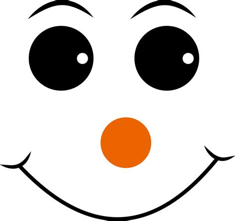 Red Nosed Smiley Face Emoji Transparent Image Printable Snowman Faces