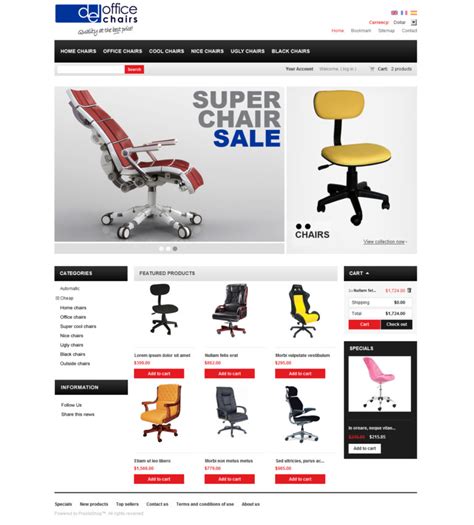E Commerce Office Furniture Website Design Melbourne Axpamdesign