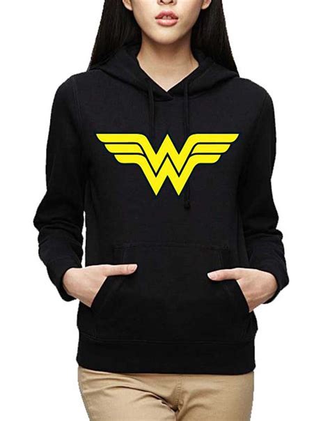 Wonder Woman Black Logo Style Hoodie Ultimate Jackets Blog