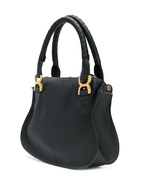 Chloé Leather Marcie Small Double Carry Bag In 1 Black Save 14 Lyst