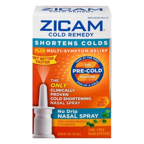 Save On Zicam Cold Remedy No Drip Nasal Spray With Cooling Menthol And Eucalyptus Order Online