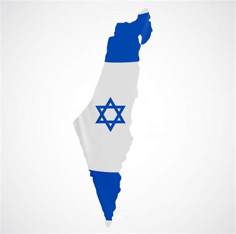 Flag Map Of Israel