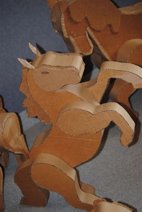 James Grashow Inspired Cardboard Animals Recycle Up Project