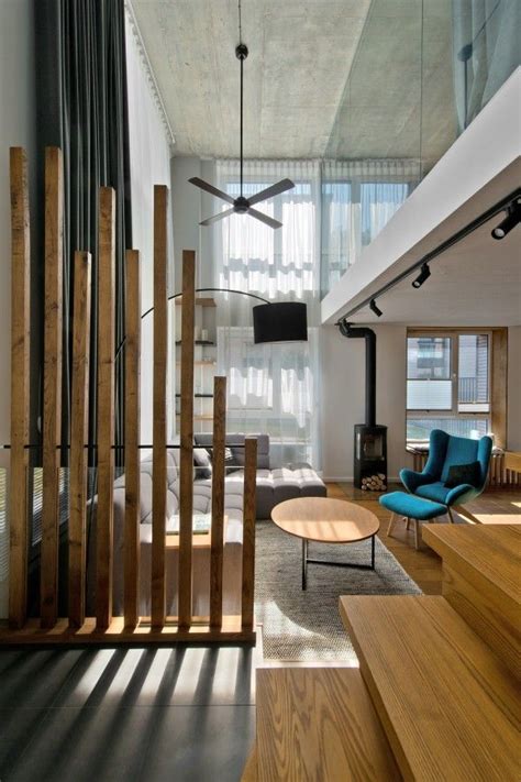 Chic Scandinavian Loft Interior Studio Apartment Divider Loft