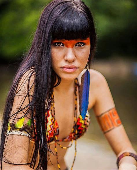 Pin De Eloi Em Indios Brasil Beleza Americana Indios Brasileiros Maquiagem Indígena