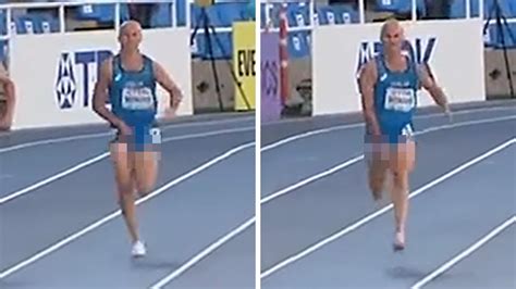 Italian Decathlete S Penis Falls Out Of Shorts Mid Race