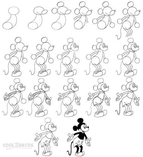 How To Draw Mickey Mouse Step By Step Drawing Tutorial With Pictures