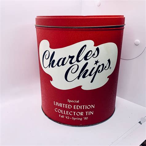 Vintage Charles Chips Shoprite Tin Potato Chip Tin Can Can Etsy Tin