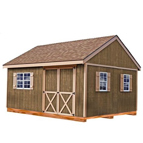 Best Barns New Castle 16 Ft X 12 Ft Wood Storage Shed Kit With Floor