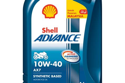 Shell advance ax7 10w40 is a pure and clear synthetic technology oil. SHELL Advance AX7 4T 10W-40 Lubricant Motorcycle Engine ...