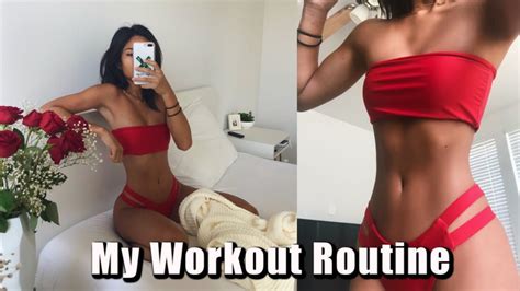 MY WORKOUT ROUTINE GET A FLAT STOMACH FAST YouTube