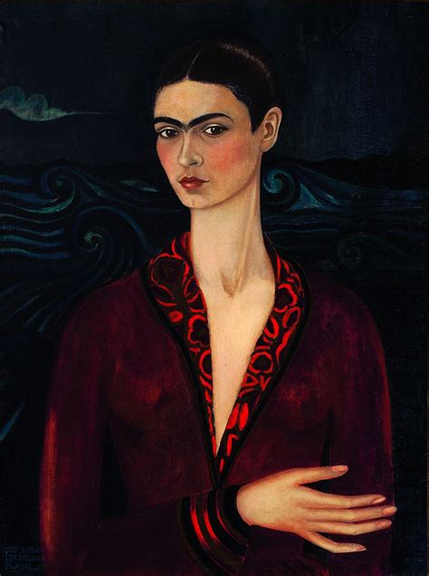 Frida Kahlo Self Portrait With Velvet Suit 1926 Oil On Canvas 79 7 X 59 9 Cm Collection Of The