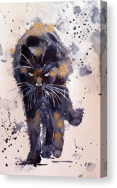 Black Cat In Gold Canvas Print Canvas Art By Kovacs Anna Brigitta Artofit
