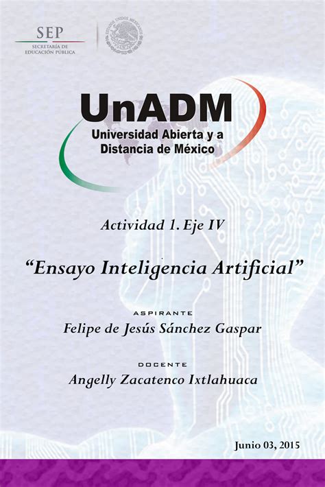 Blog Felipe Sánchez Unadm Ensayo Inteligencia Artificial