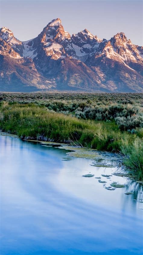 Wallpaper Wyoming Usa Grand Teton National Park Mountains River