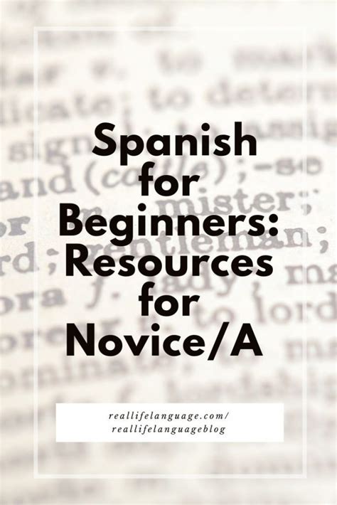 Spanish For Beginners Resource Guide Novicea Real Life