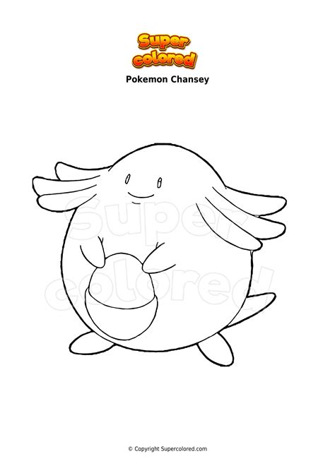 Dibujo Para Colorear Pokemon Chansey