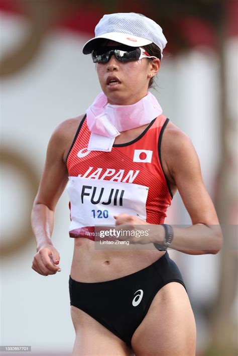 Nanako Fujii Of Team Japan Competes In The Womens 20km Race Walk On