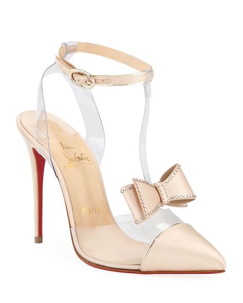 Christian Louboutin Naked Bow Red Sole Pumps Neiman Marcus