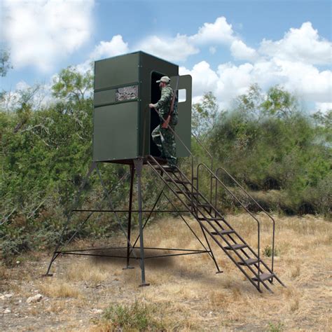 4x4 Enclosed Tower Blind With 8 Tower Texas Hunter