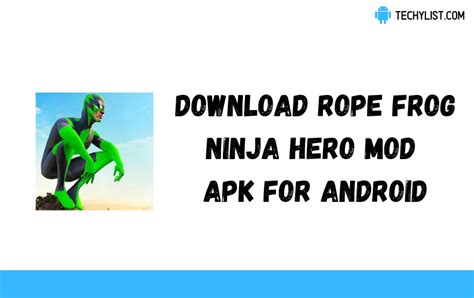 Download Rope Frog Ninja Hero Mod Apk V236 Unlimited Money