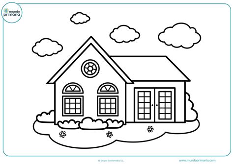 Catrinas para colorear paso a paso en tutoriales. Dibujos de casas para colorear - Mundo Primaria