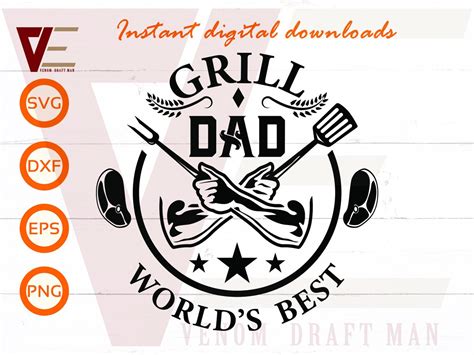 Grill Dad World S Best Svg Funny Bbq Svg Father S Etsy