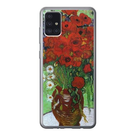 Muchowow Handyhülle Vase Mit Roten Mohnblumen Und Gänseblümchen Vincent Van Gogh Handyhülle