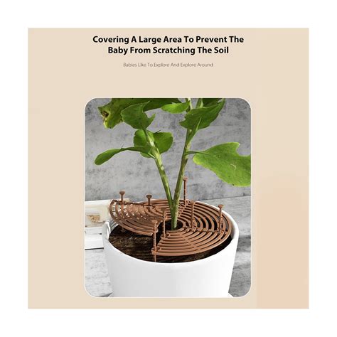 Plant Pot Soil Guard With Nails Plant Pot Grid Flower Pot Cover Green