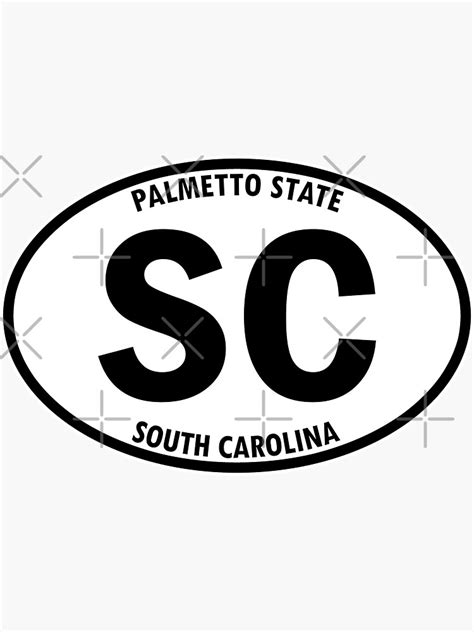 South Carolina Sc Palmetto State State Abbreviation And Motto Oval