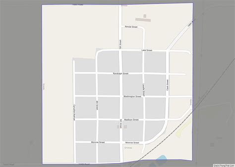 Map Of Oneida City Kansas