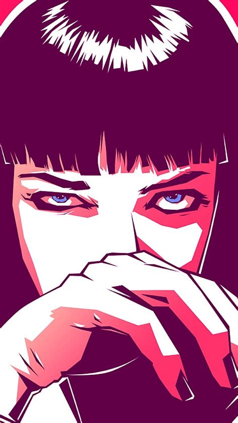 Mia Wallace Pulp Fiction Movie Artwork Iphone 7 6s 6 Plus And Pixel