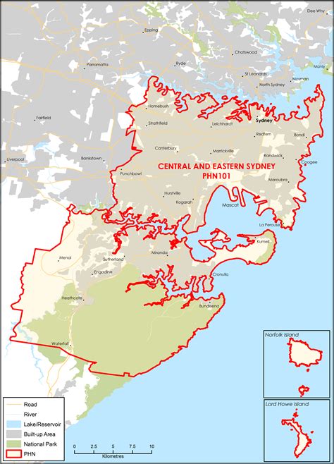 Central And Eastern Sydney Nsw Primary Health Network Phn Map