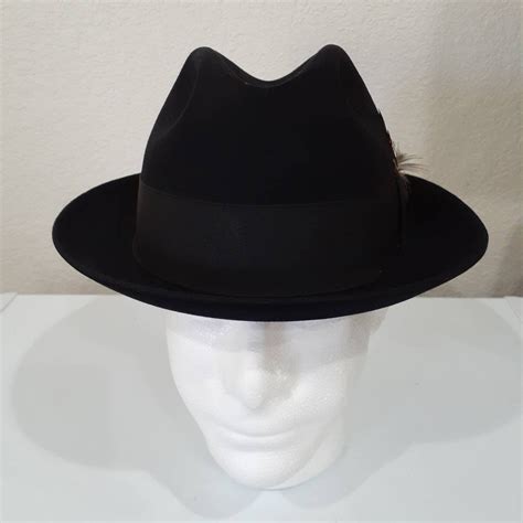 Vintage Stetson The Sovereign Black Wool Felt Luxuro Finish Etsy