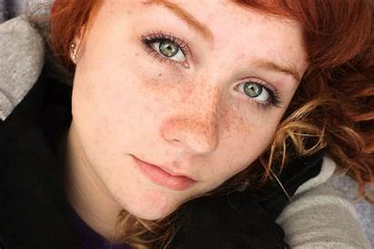 Face Redhead Closeup Freckles Eyes Mouth Close