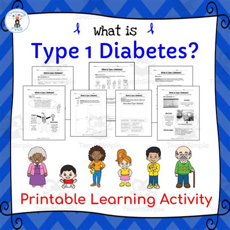 Type 1 Diabetes Printable Learning Activity By Teach Simple
