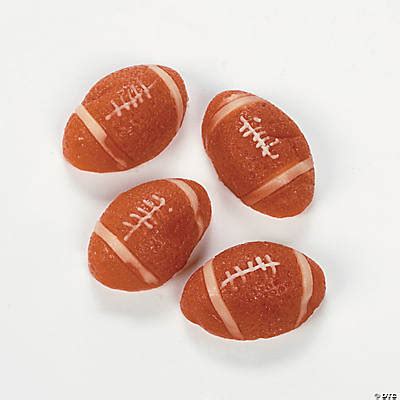 Make elegant fan shaped chocolates with beautiful patterns and decorations for your baked goodies a. Football-Shaped Gummy Candy - Oriental Trading - Discontinued