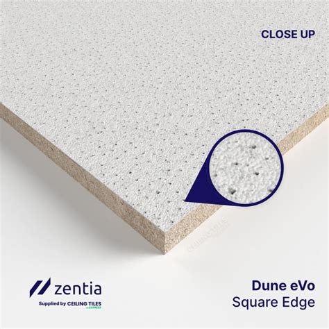 Zentia Dune Evo Ceiling Tiles X Mm With Square Edge