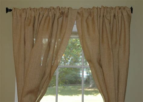 72 Tall Jute Burlap Drape Panel 100 Premium Burlap Curtains And