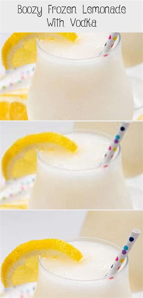 Boozy Frozen Lemonade With Vodka Frozenlemonade Boozy Frozen Lemonade