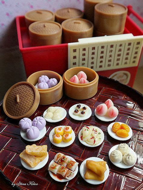 Curious about the ins and outs, the dos and don'ts of dim sum? 1:6 Dollhouse Miniature Dim Sum Chinese Food, Yum Cha ...