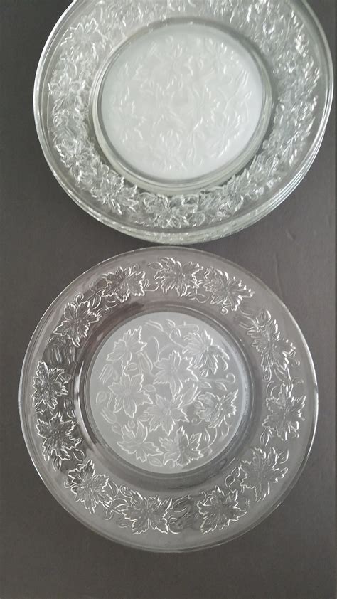 5 Frosted Center Princess House Fantasia Dinner Plates Etsy