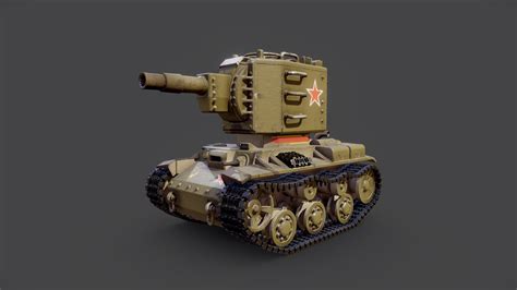 KV 2 USSR Heavy Tank Buy Royalty Free 3D Model By Warkarma Fb29791