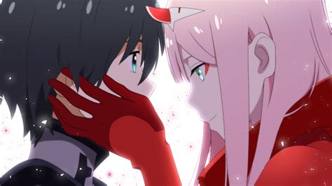 Darling In The Franxx Zero Two Hiro Zero Two With Background Of Green
