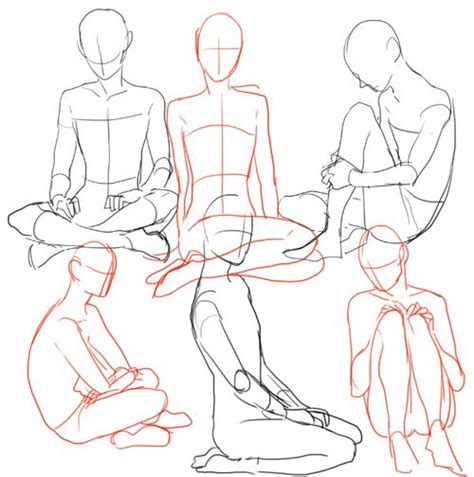 Sitting Positions Character Design Anatomy Drawings Art