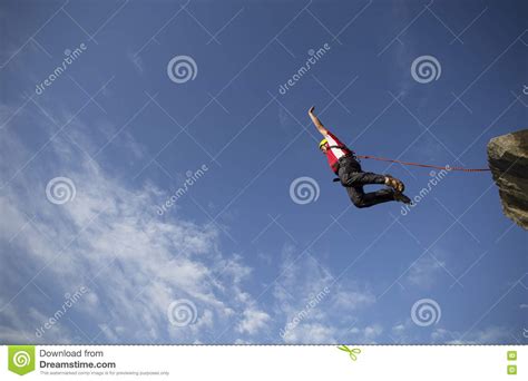 Jump Off A Cliff Stock Image Image Of Moving High 76505145
