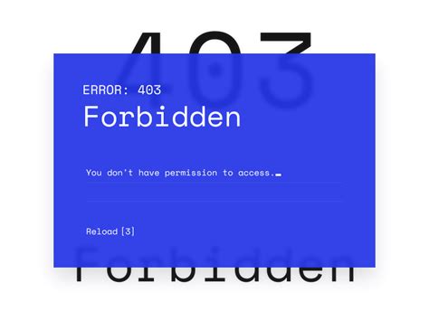 Error Forbidden By Intracerebrally On Dribbble