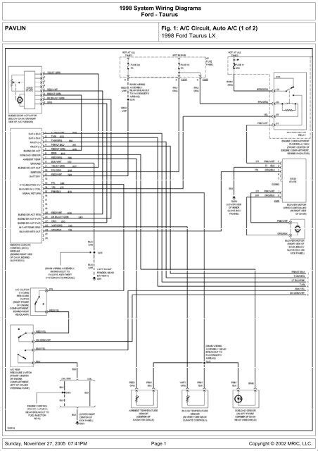 Ford Taurus Radio Wiring Diagram 2007 Wiring Diagram