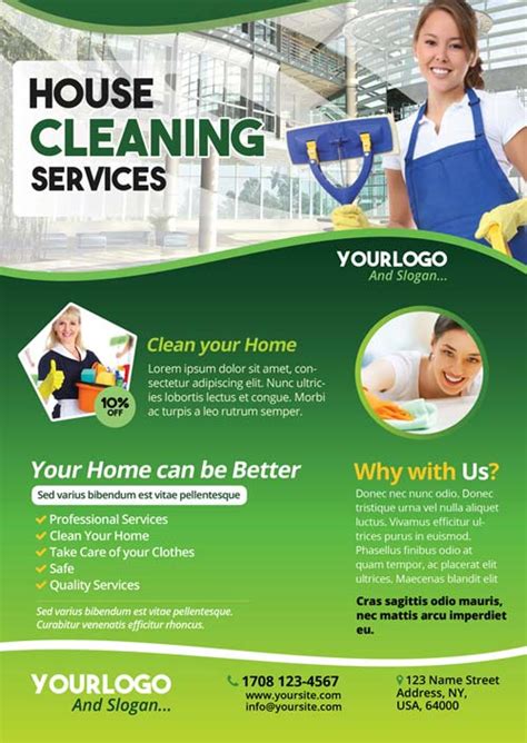 Cleaning Service Free Psd Flyer Template