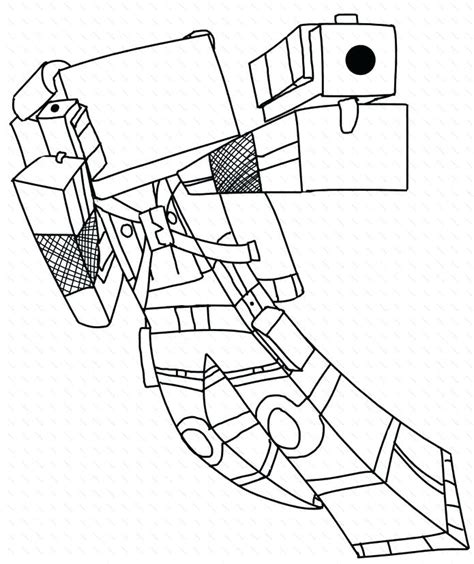 Minecraft Coloring Pages Steve Diamond Armor At Free